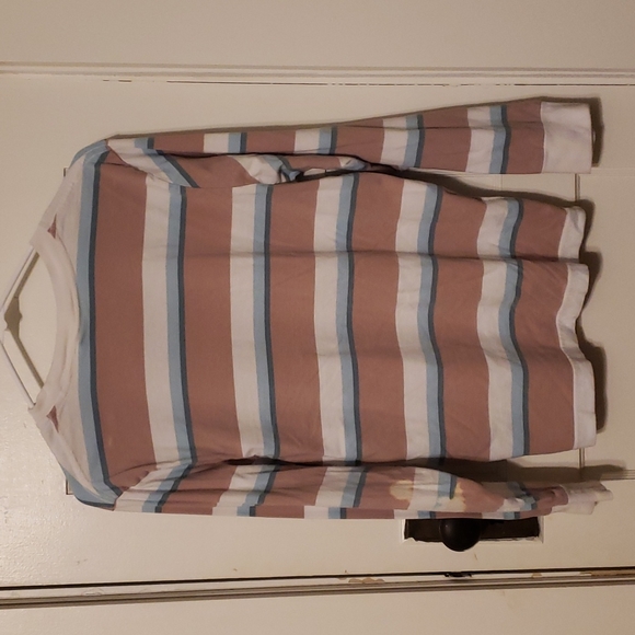 M Obey Rebel Rose Striped Long Sleeve T-Shirt. - Picture 3 of 8